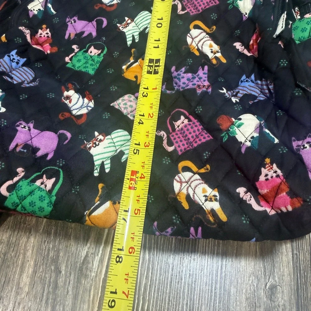Vera Bradley Large Backpack In Cotton Herding Cats Black Fit Laptop 17